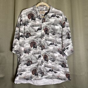 RedHead Mens Short Sleeve Button Down Shirt XXL Turkey Hunting Graphic Print AOP
